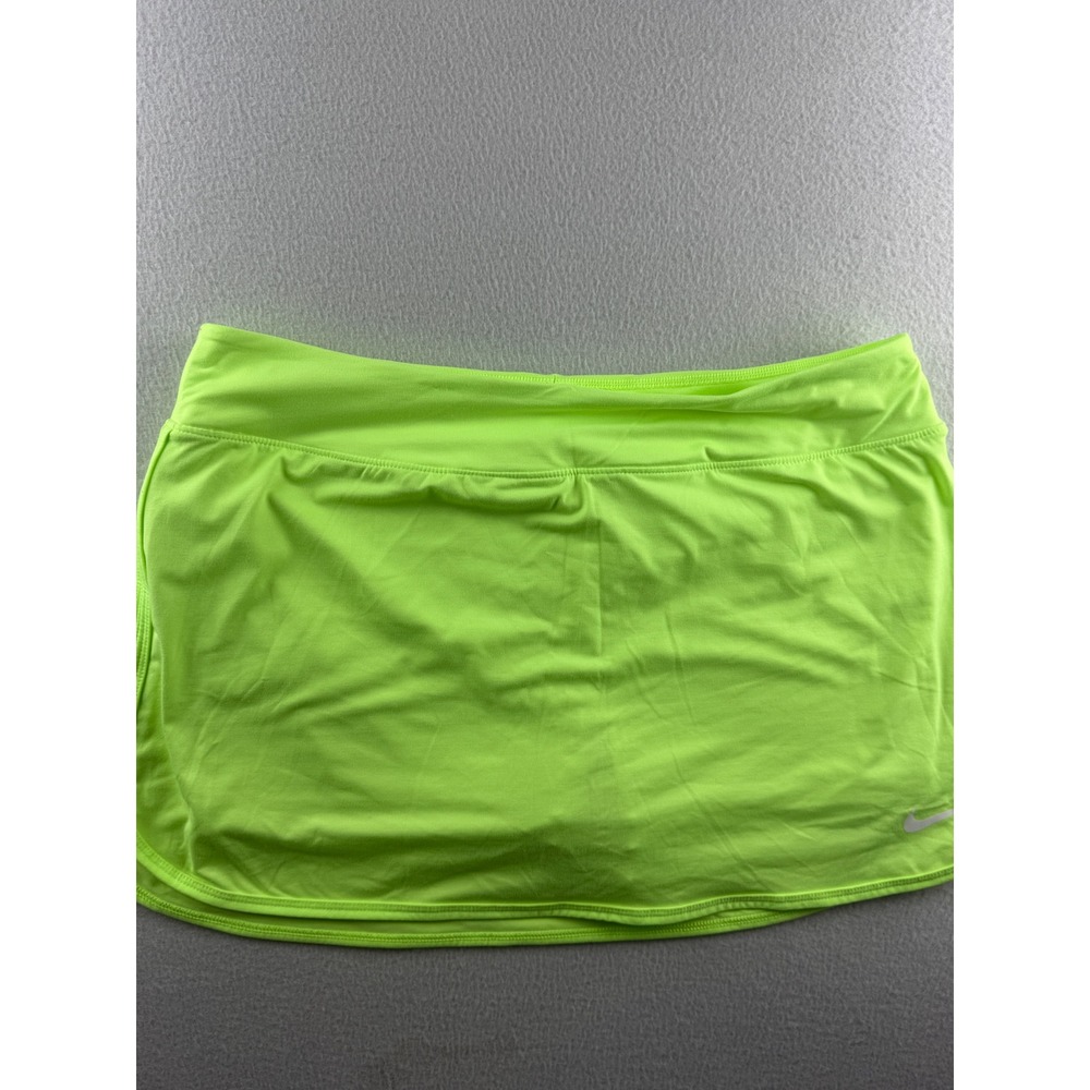Nike Dri-FIT Womens Neon Green Athletic Skort Built-in Shorts Size L